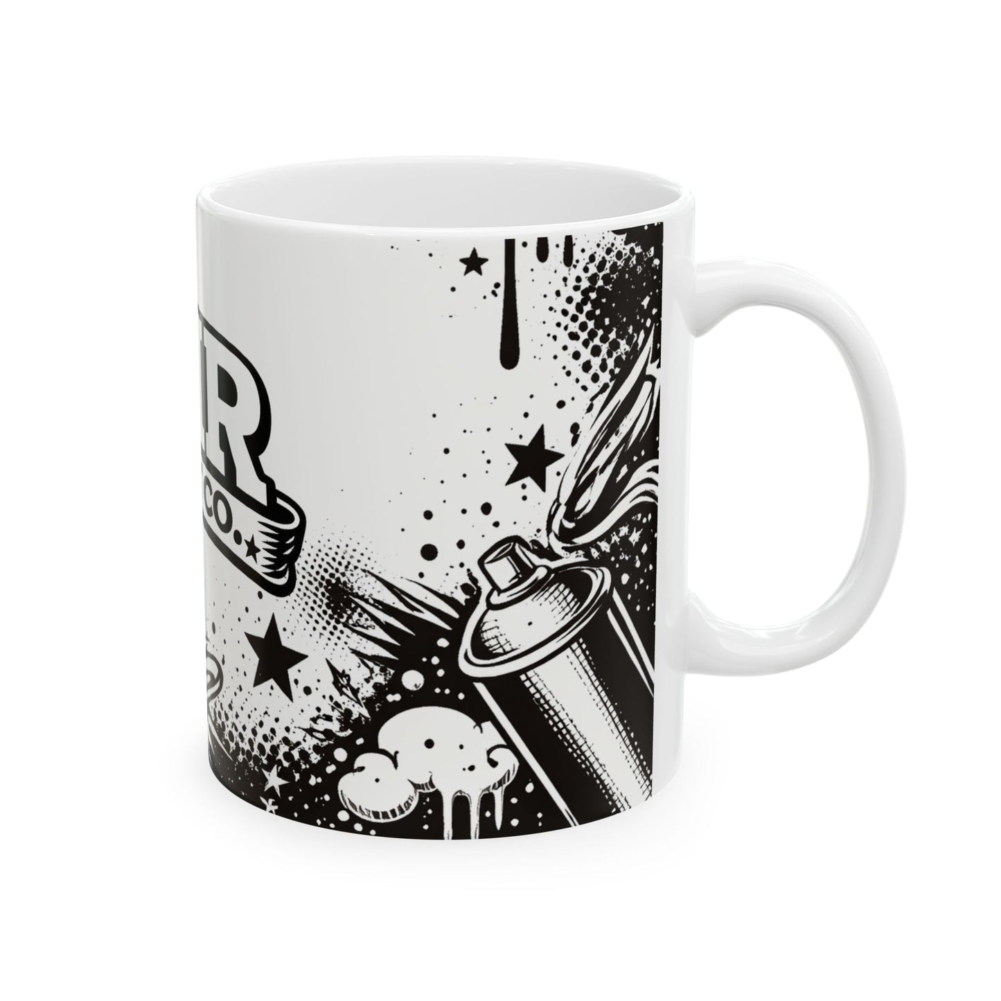 BMR Street Co. Black & White Graphic Ceramic Mug (11oz/15oz)