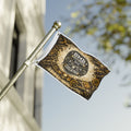 BMR Street Co. Vintage Motorcycle Skull Flag — Double-Sided Garage Banner