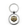 BMR Street Co. Logo Round Stainless Steel Keychain — Urban Vintage Badge Keyring