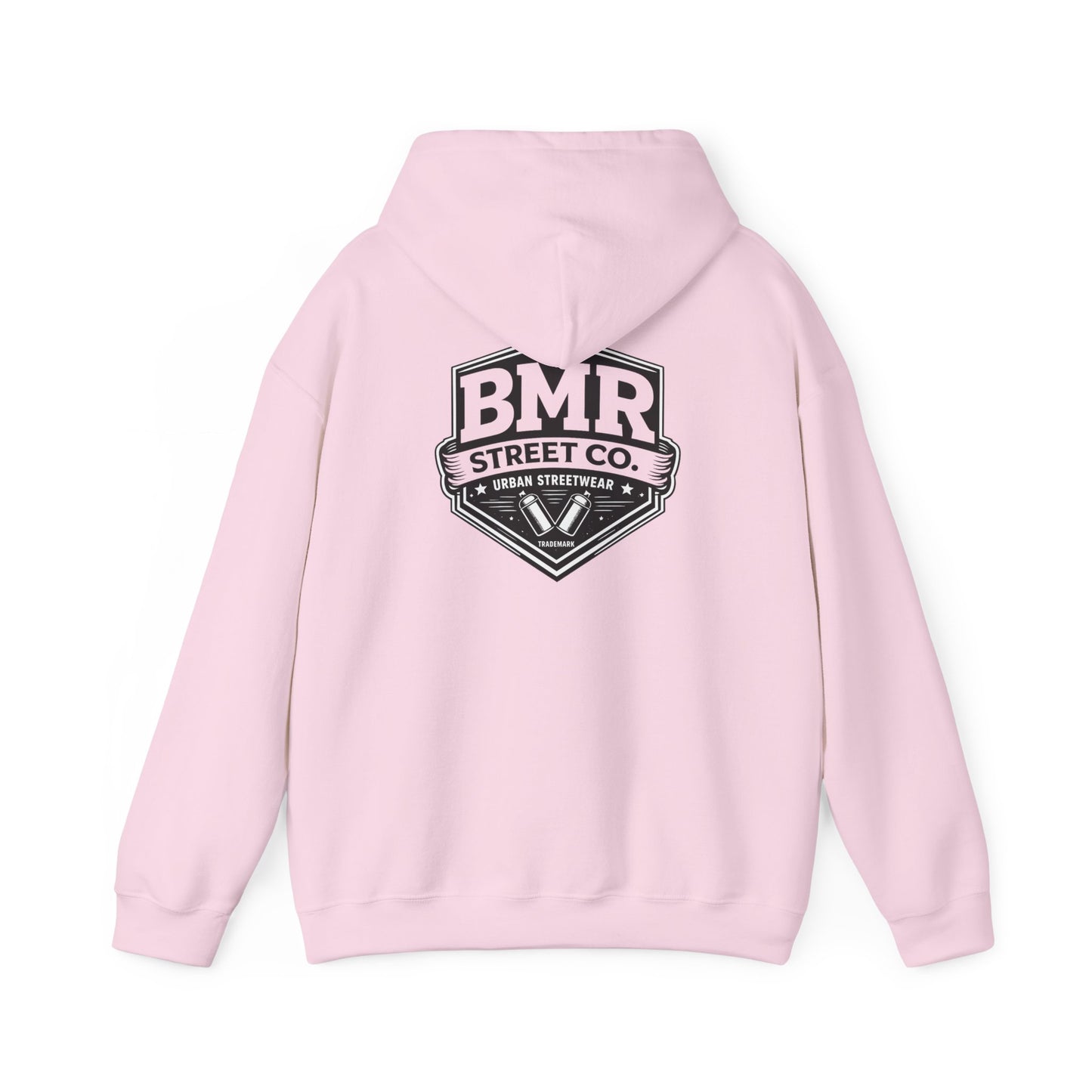BMR Street Co. Logo Hoodie — Urban Vintage Shield Graphic Hooded Sweatshirt