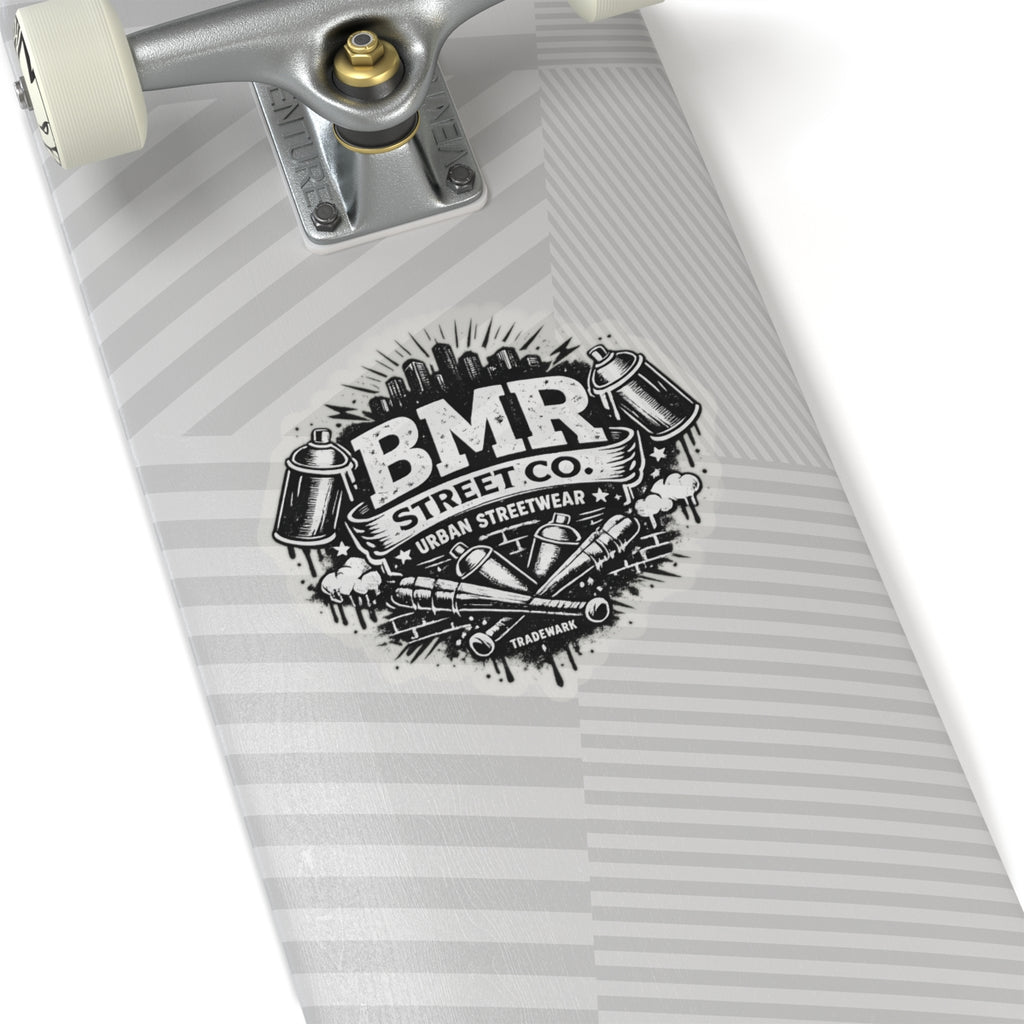 BMR Street Co. Urban Streetwear Kiss-Cut Sticker — Graffiti Spray Can Logo Decal
