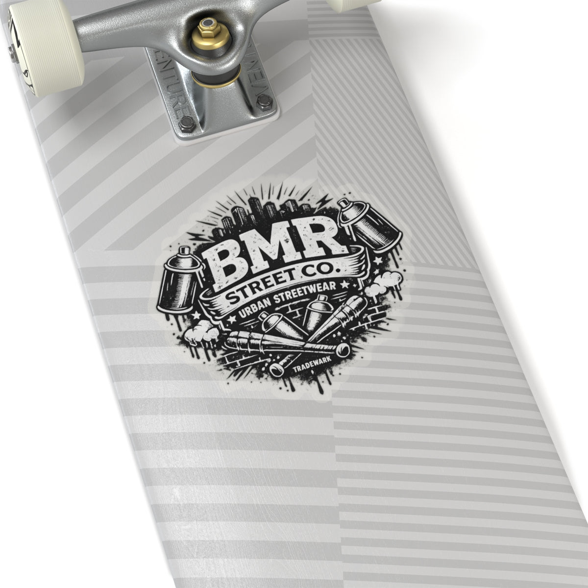 BMR Street Co. Urban Streetwear Kiss-Cut Sticker — Graffiti Spray Can Logo Decal