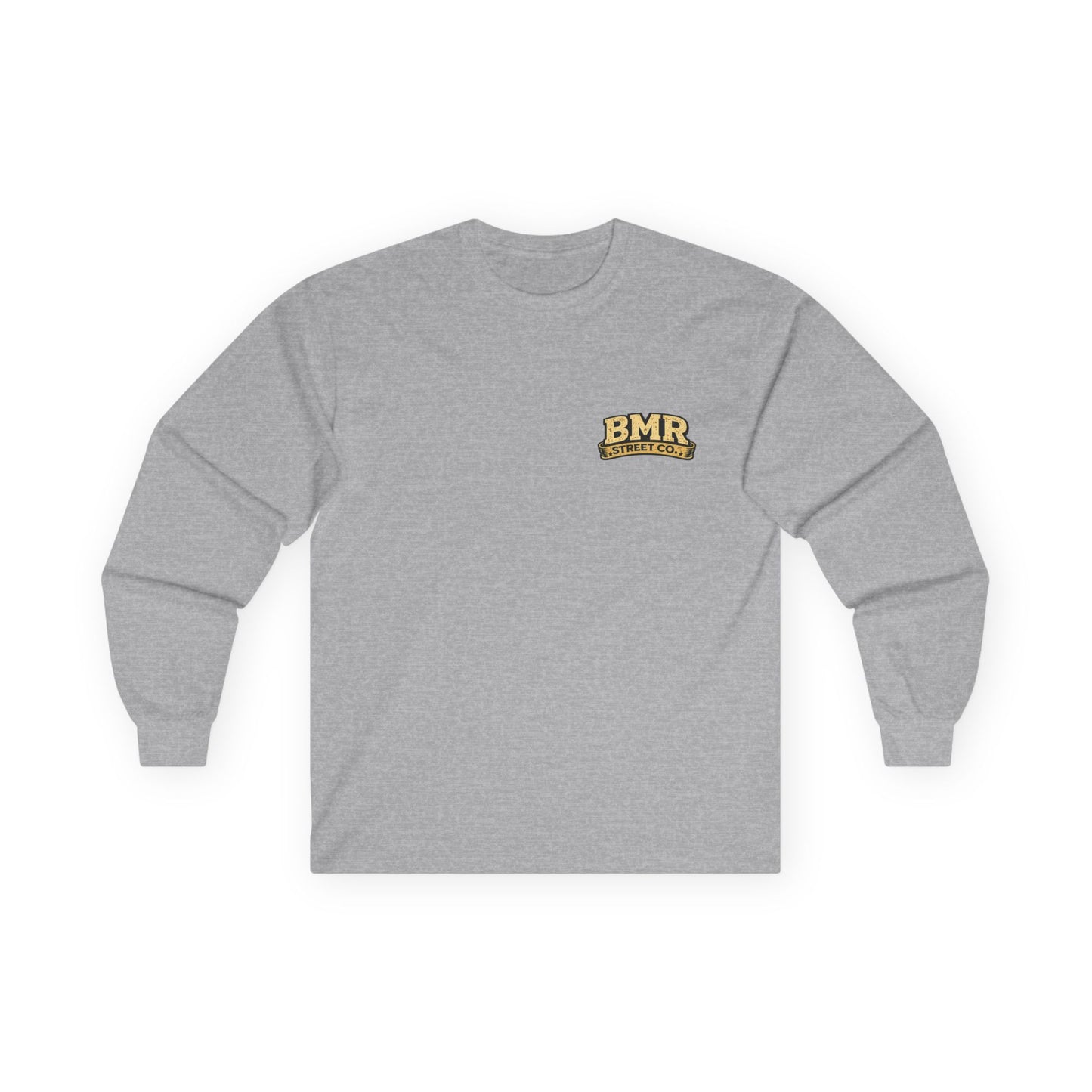 BMR Street Co. Long Sleeve Tee — Vintage Athletic Logo Shirt