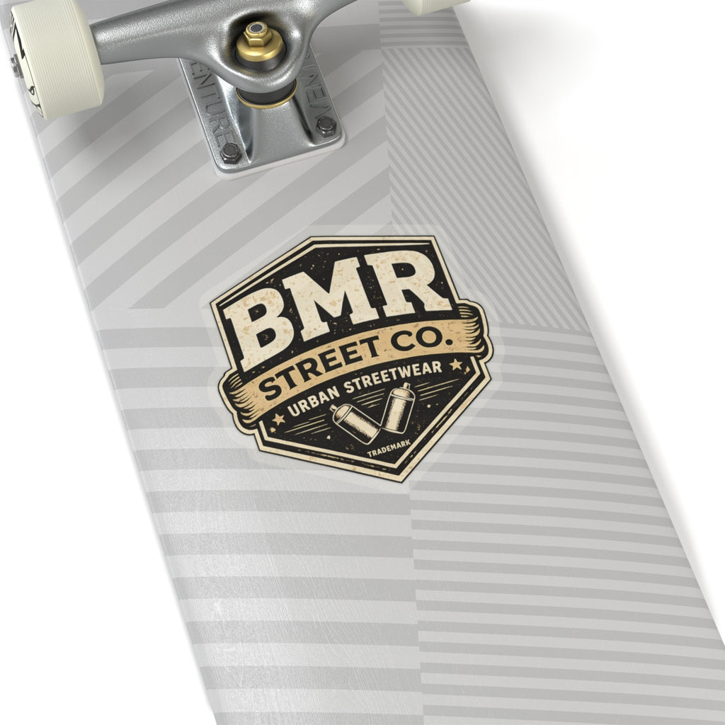 BMR Street Co. Vintage Logo Sticker — Urban Streetwear Kiss-Cut Decal