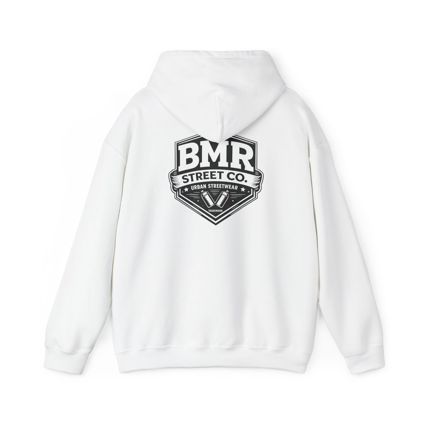 BMR Street Co. Logo Hoodie — Urban Vintage Shield Graphic Hooded Sweatshirt