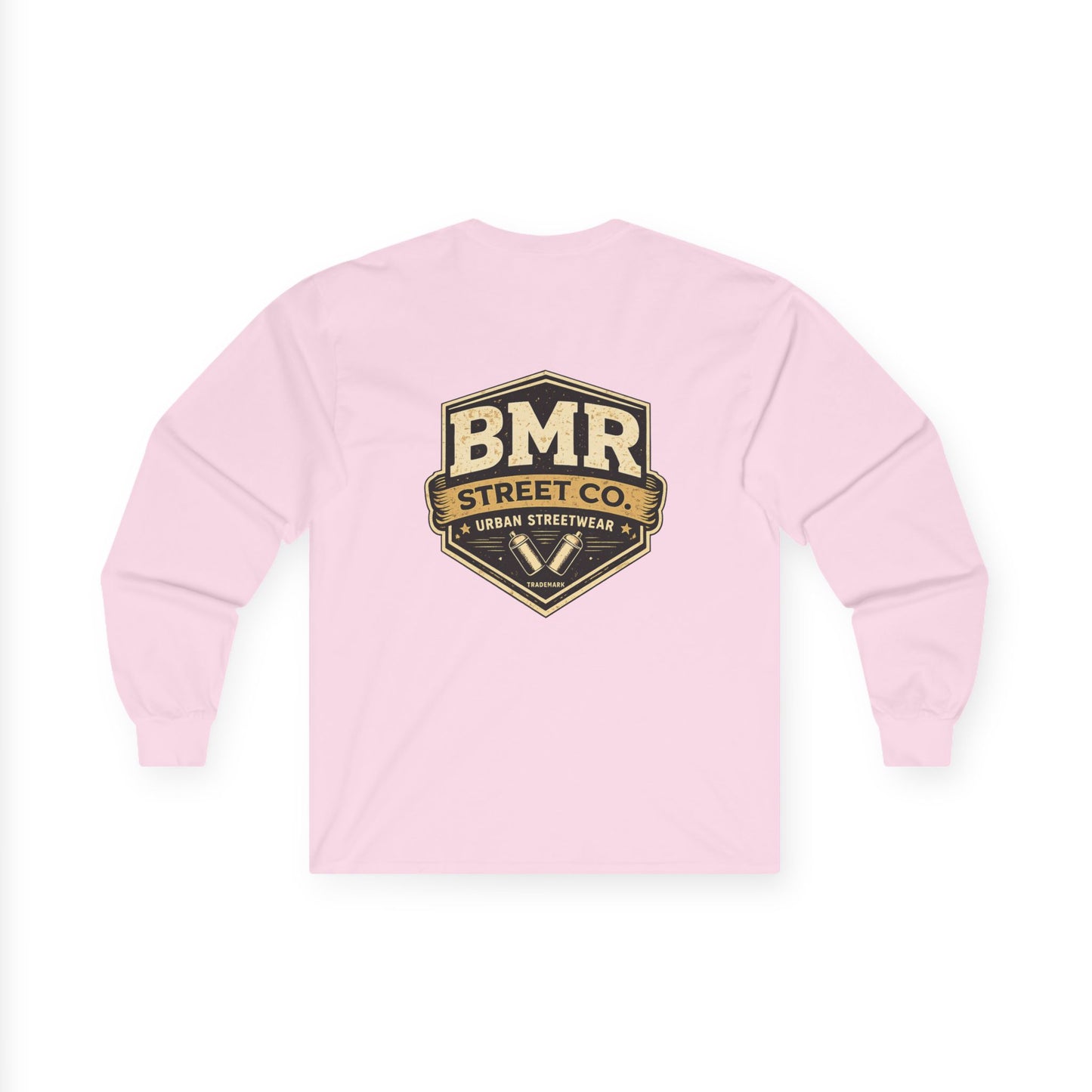 BMR Street Co. Long Sleeve Tee — Vintage Athletic Logo Shirt