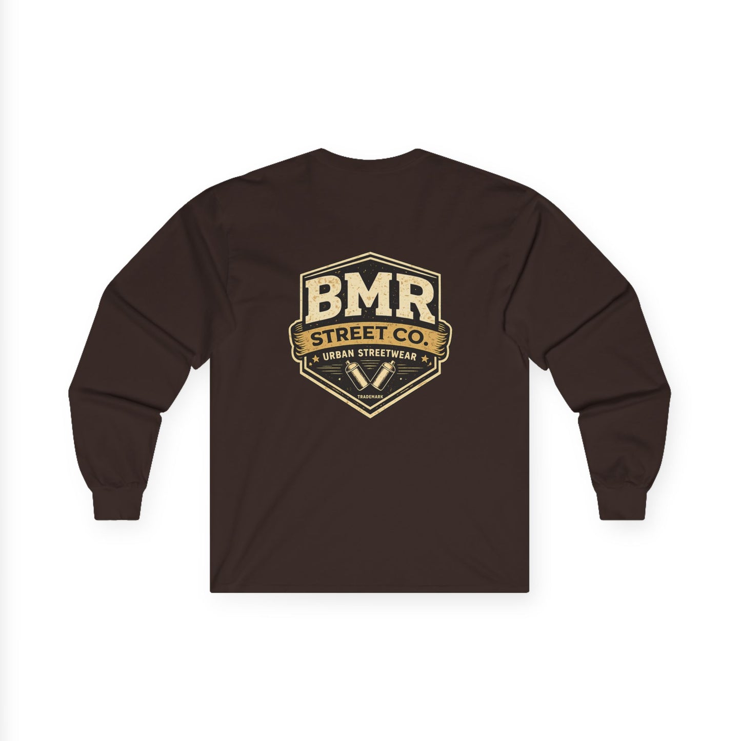 BMR Street Co. Long Sleeve Tee — Vintage Athletic Logo Shirt