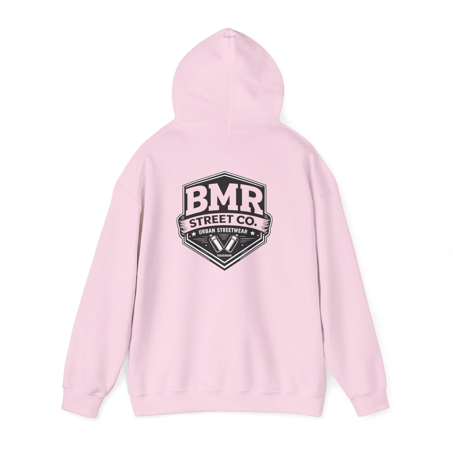 BMR Street Co. Logo Hoodie — Urban Vintage Shield Graphic Hooded Sweatshirt