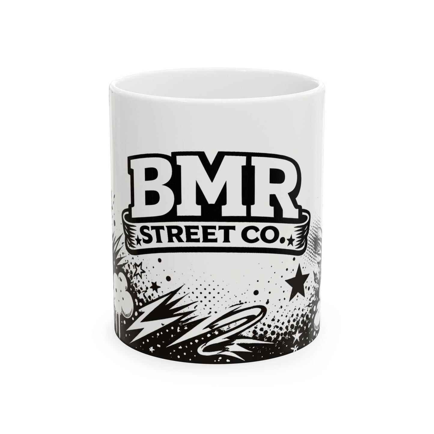 BMR Street Co. Black & White Graphic Ceramic Mug (11oz/15oz)