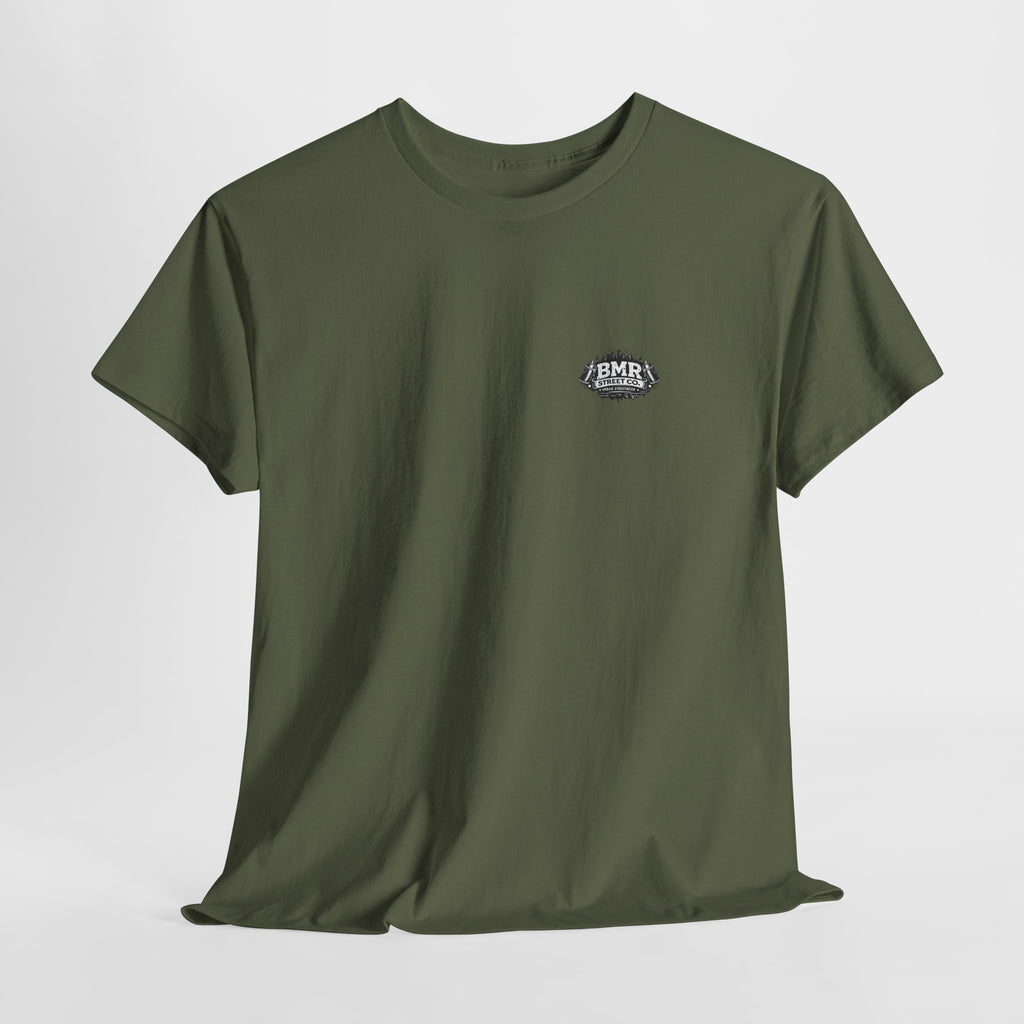 Vintage Skate Patch T-Shirt — Small Chest Logo Tee