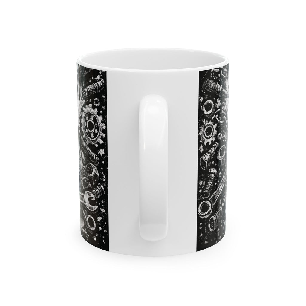 BMR Street Co. Skull Mug — Gothic Motorcycle Gear Ceramic Coffee Cup (11oz/15oz)