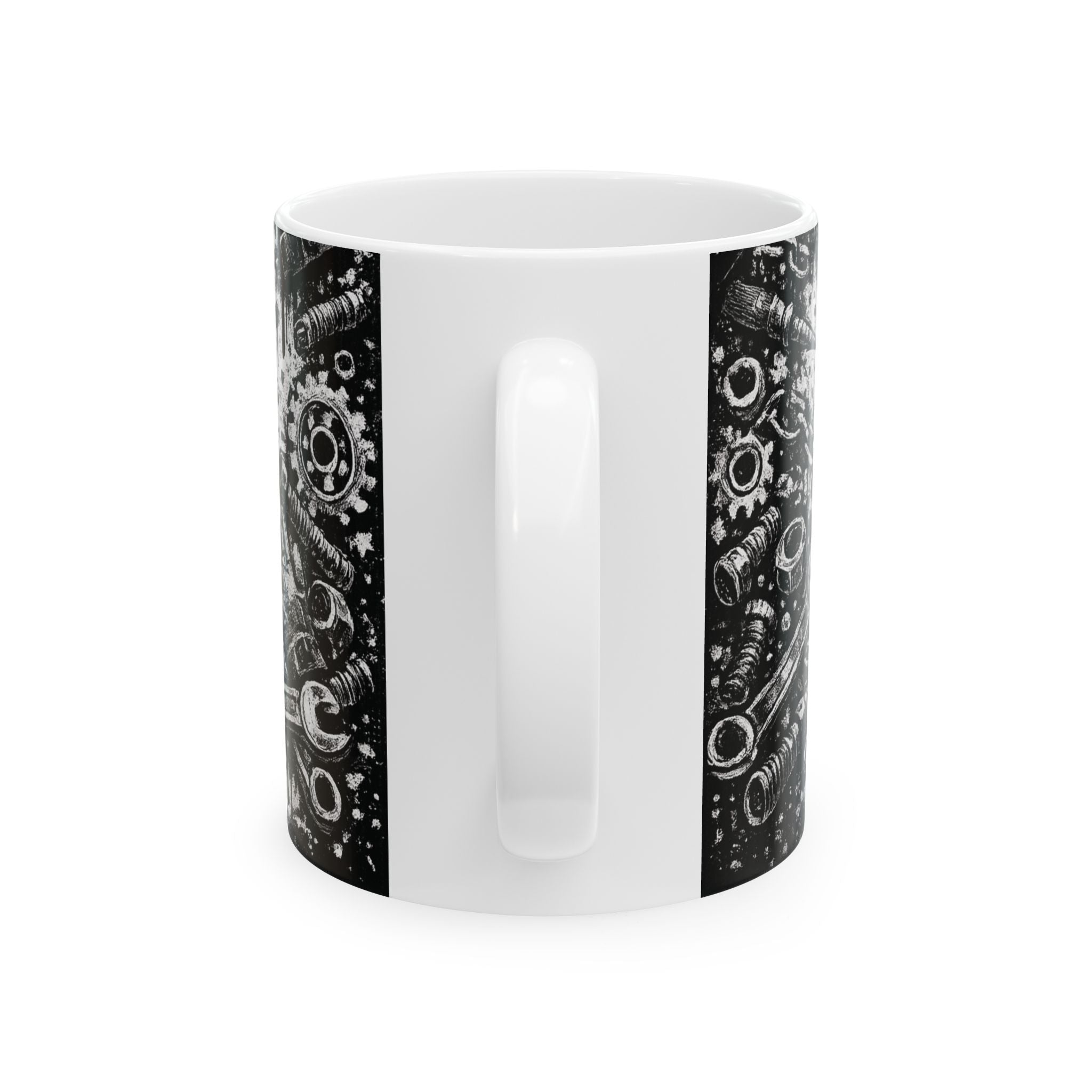 BMR Street Co. Skull Mug — Gothic Motorcycle Gear Ceramic Coffee Cup (11oz/15oz)
