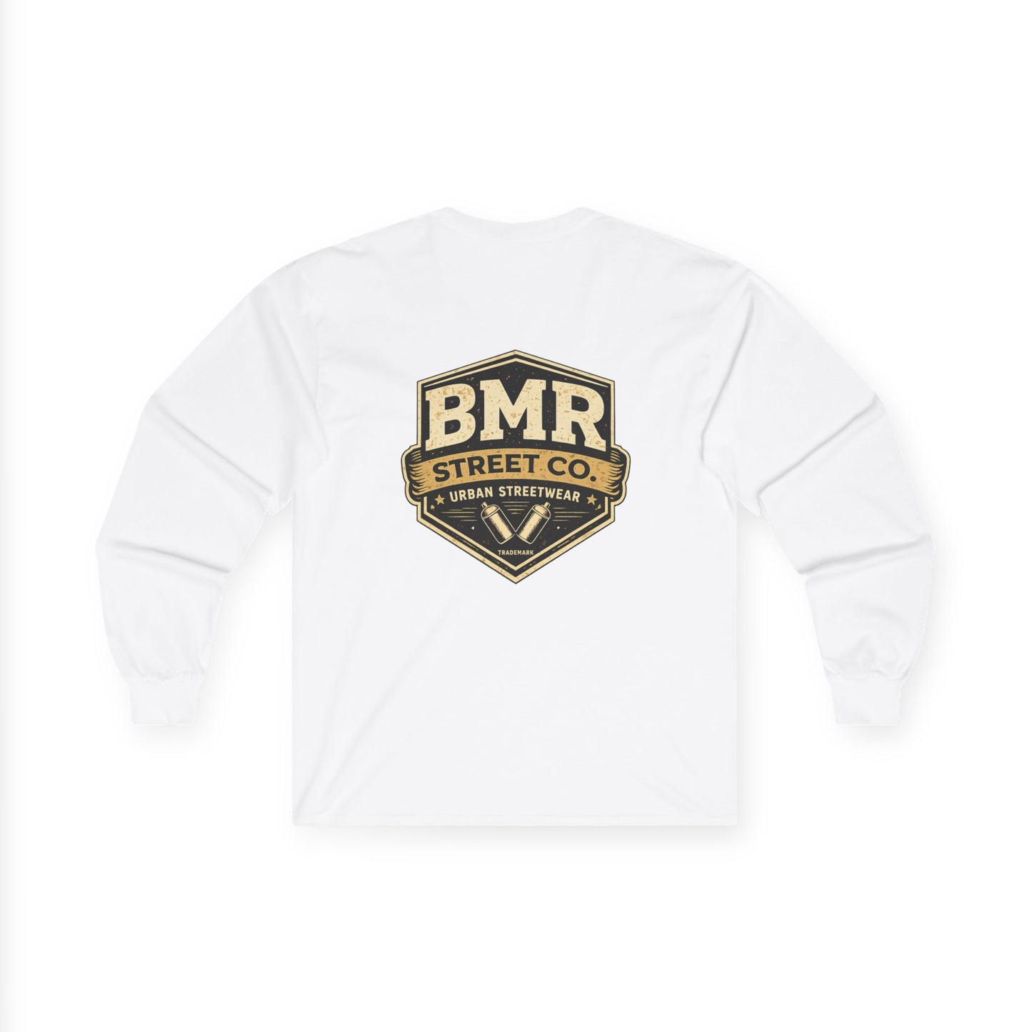 BMR Street Co. Long Sleeve Tee — Vintage Athletic Logo Shirt