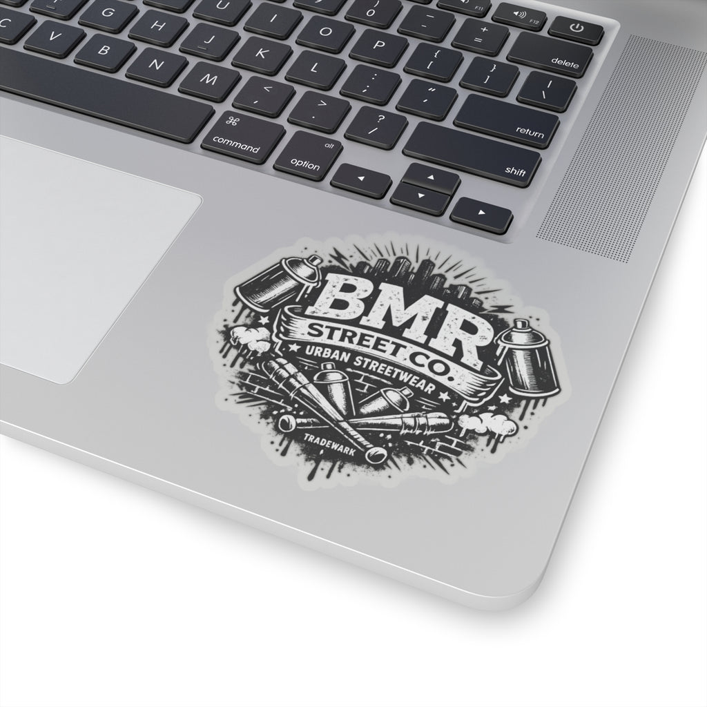 BMR Street Co. Urban Streetwear Kiss-Cut Sticker — Graffiti Spray Can Logo Decal