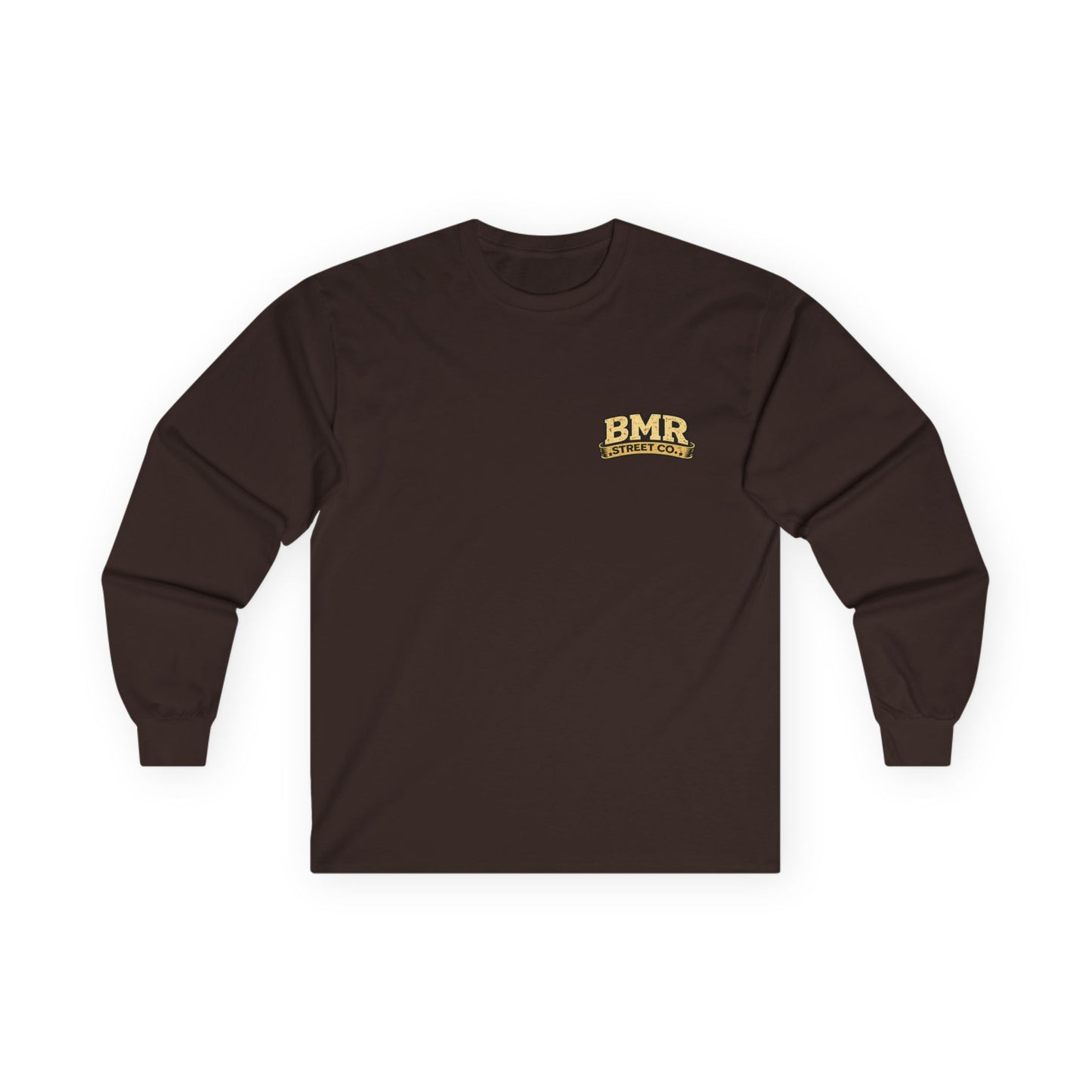 BMR Street Co. Long Sleeve Tee — Vintage Athletic Logo Shirt