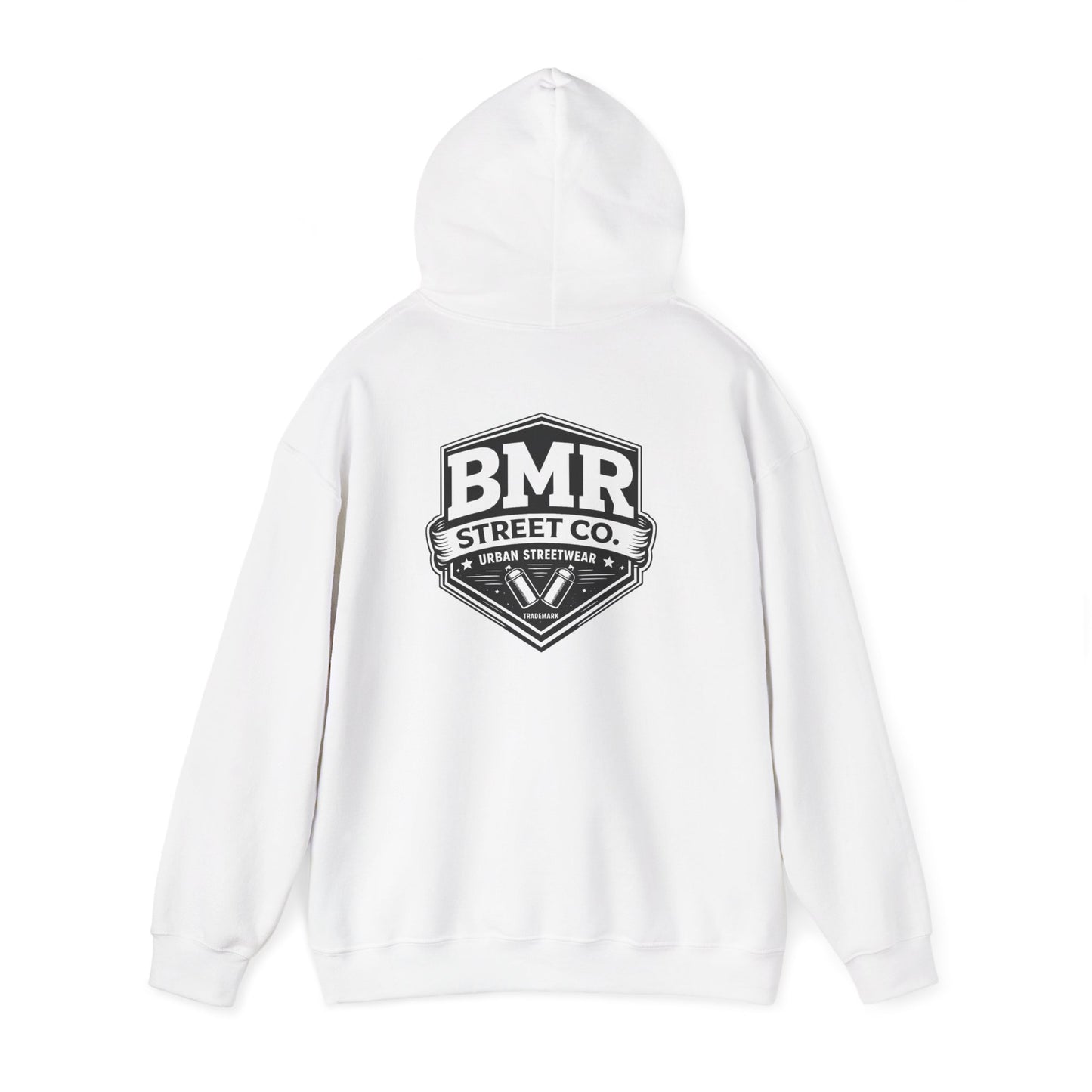 BMR Street Co. Logo Hoodie — Urban Vintage Shield Graphic Hooded Sweatshirt