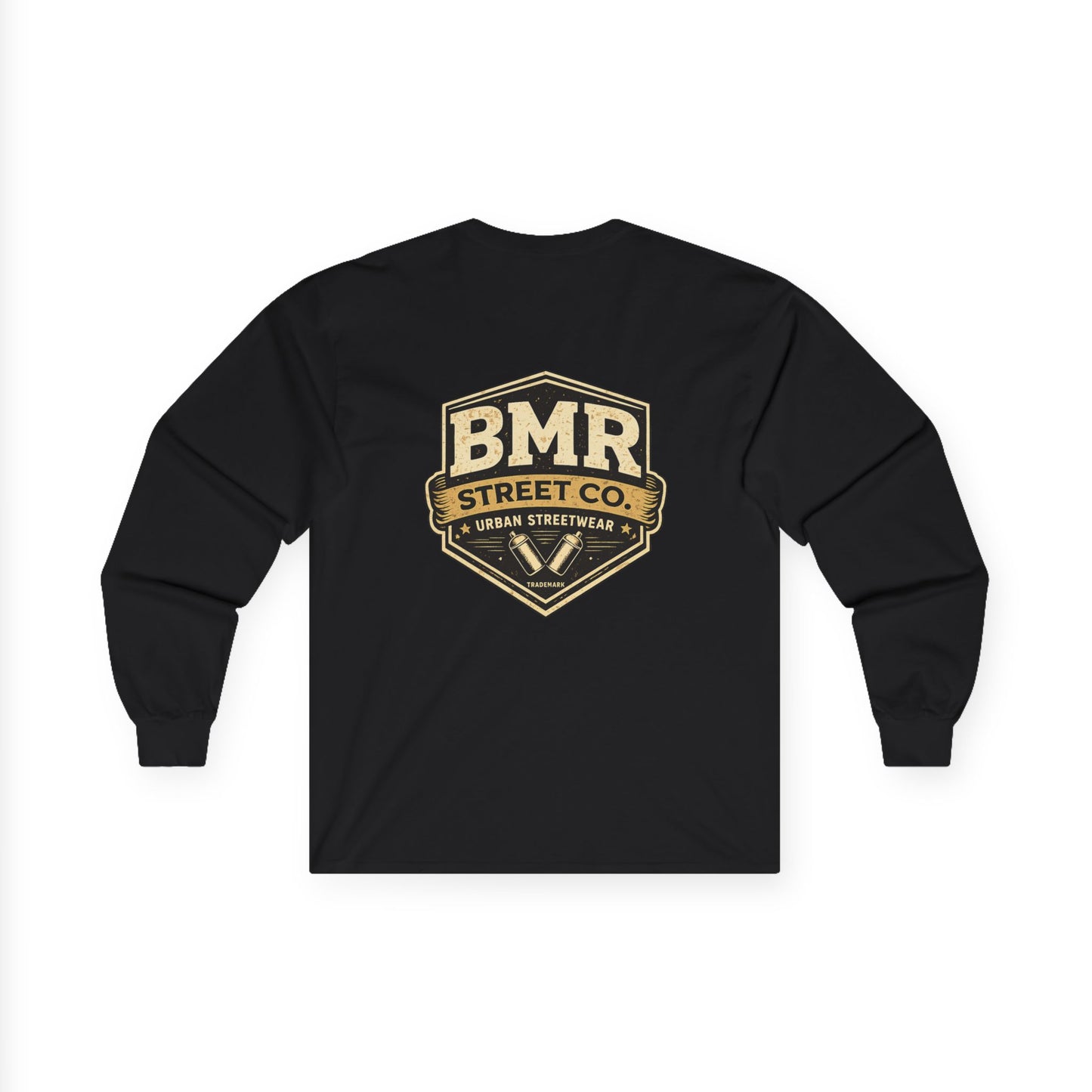 BMR Street Co. Long Sleeve Tee — Vintage Athletic Logo Shirt