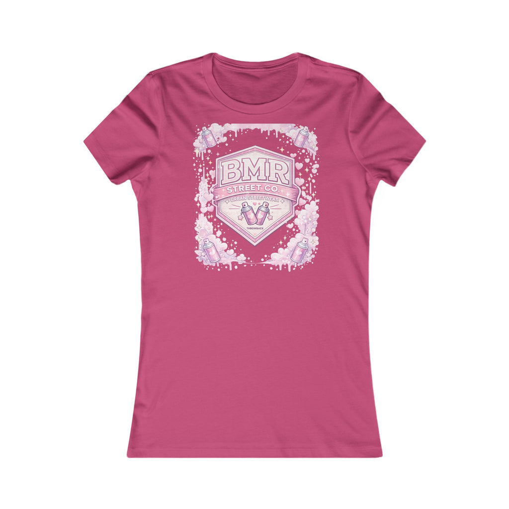 Women's Tee — Pink Vintage Crest "BMR" Graphic