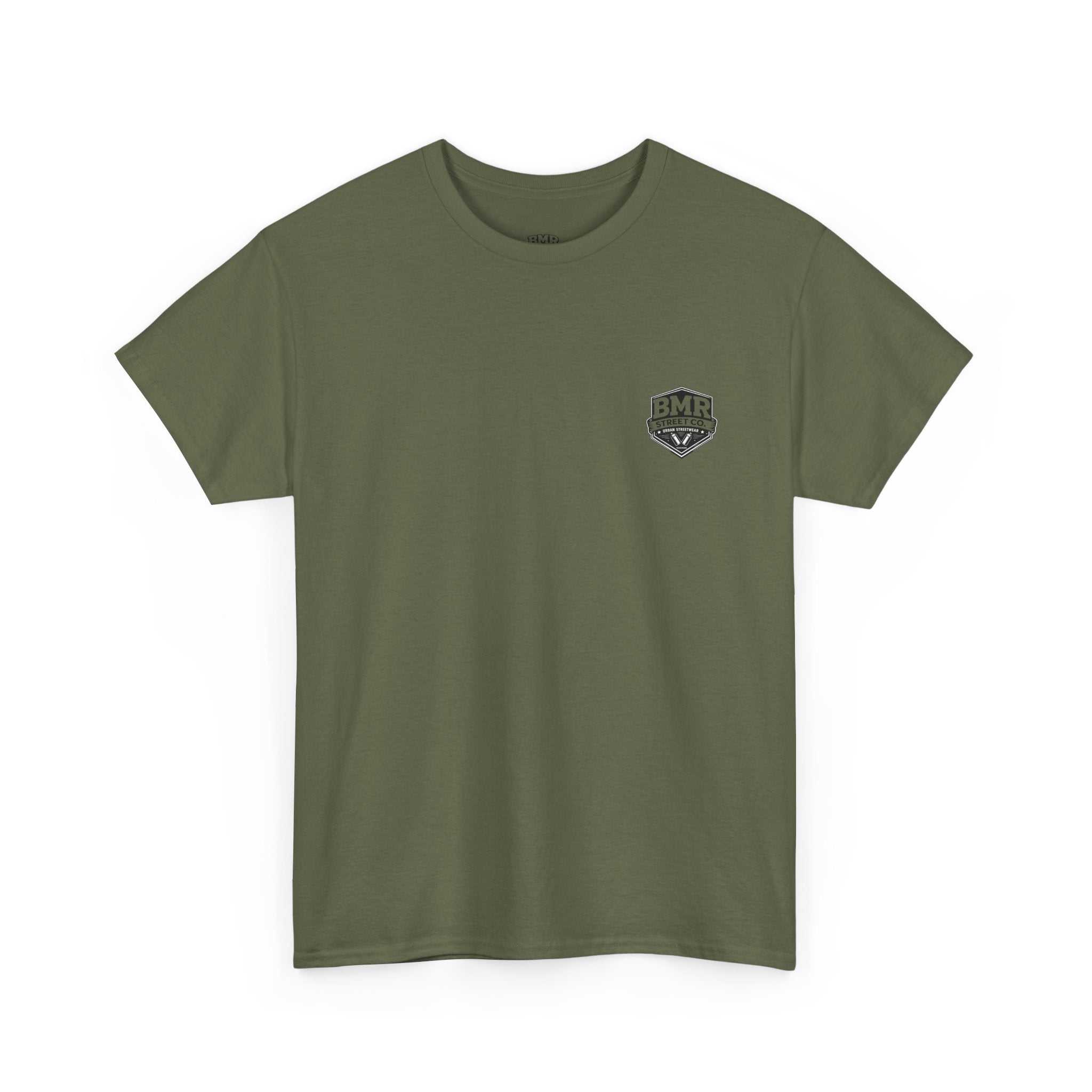 BMR Shield Logo T‑Shirt — Minimal Chest Emblem Tee