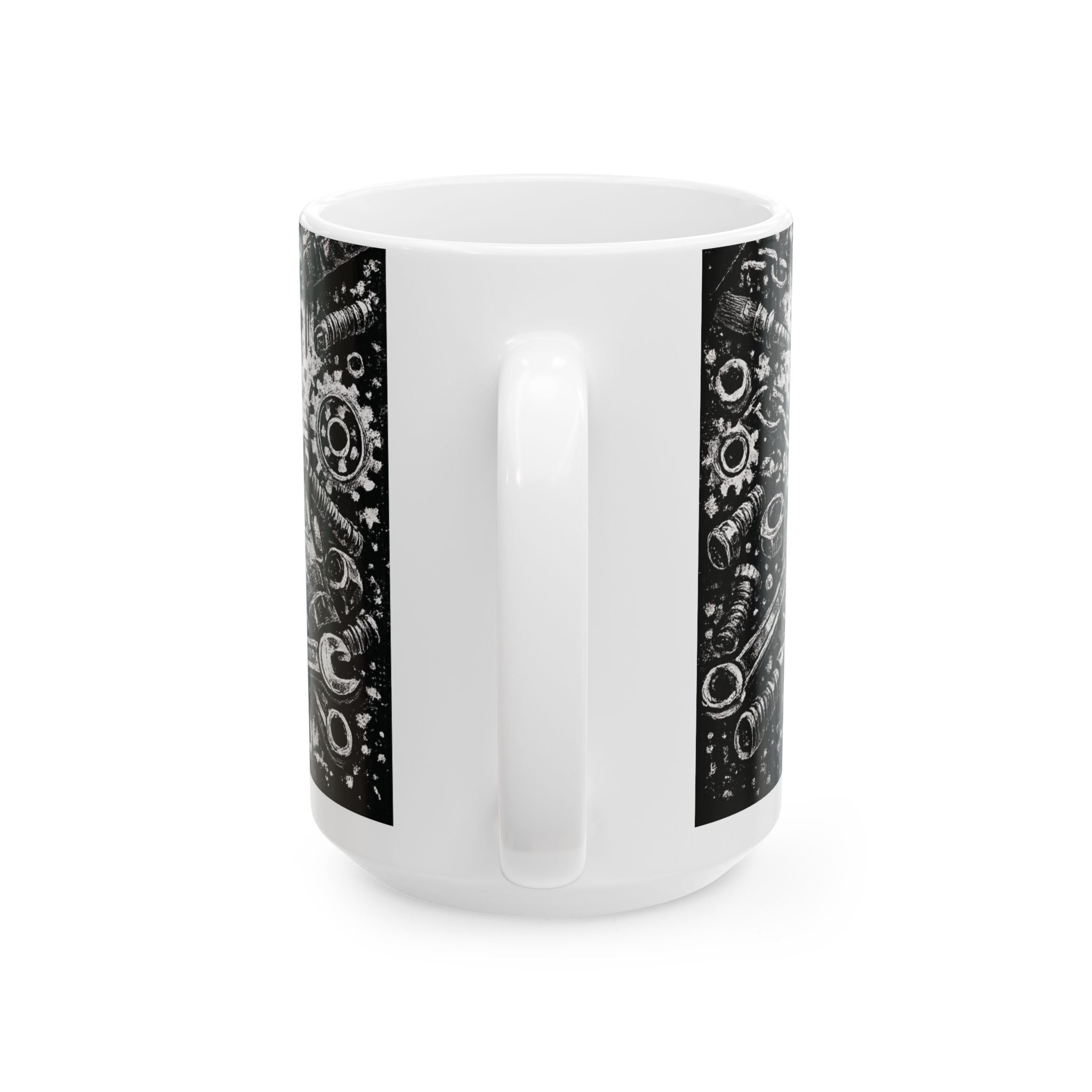 BMR Street Co. Skull Mug — Gothic Motorcycle Gear Ceramic Coffee Cup (11oz/15oz)
