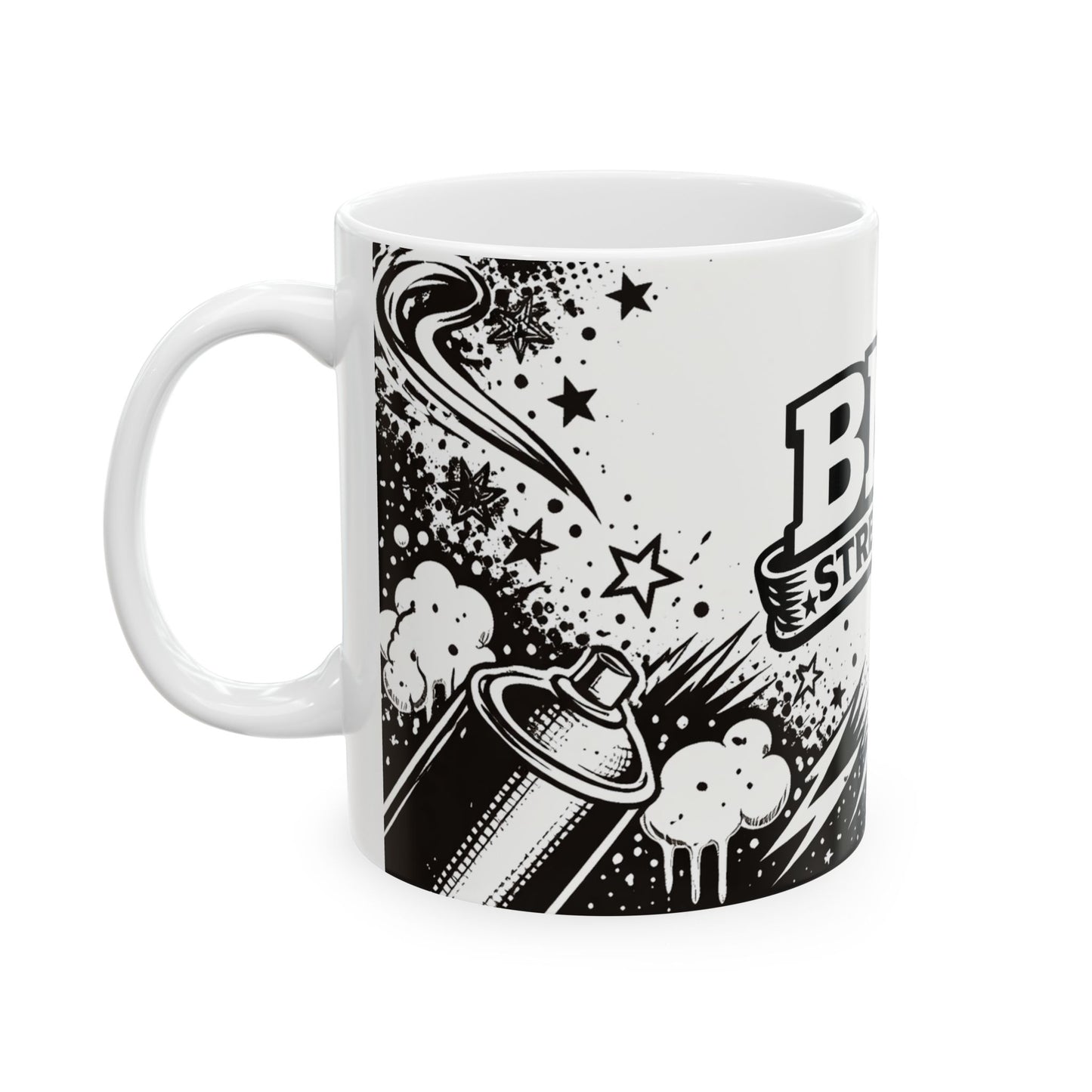 BMR Street Co. Black & White Graphic Ceramic Mug (11oz/15oz)