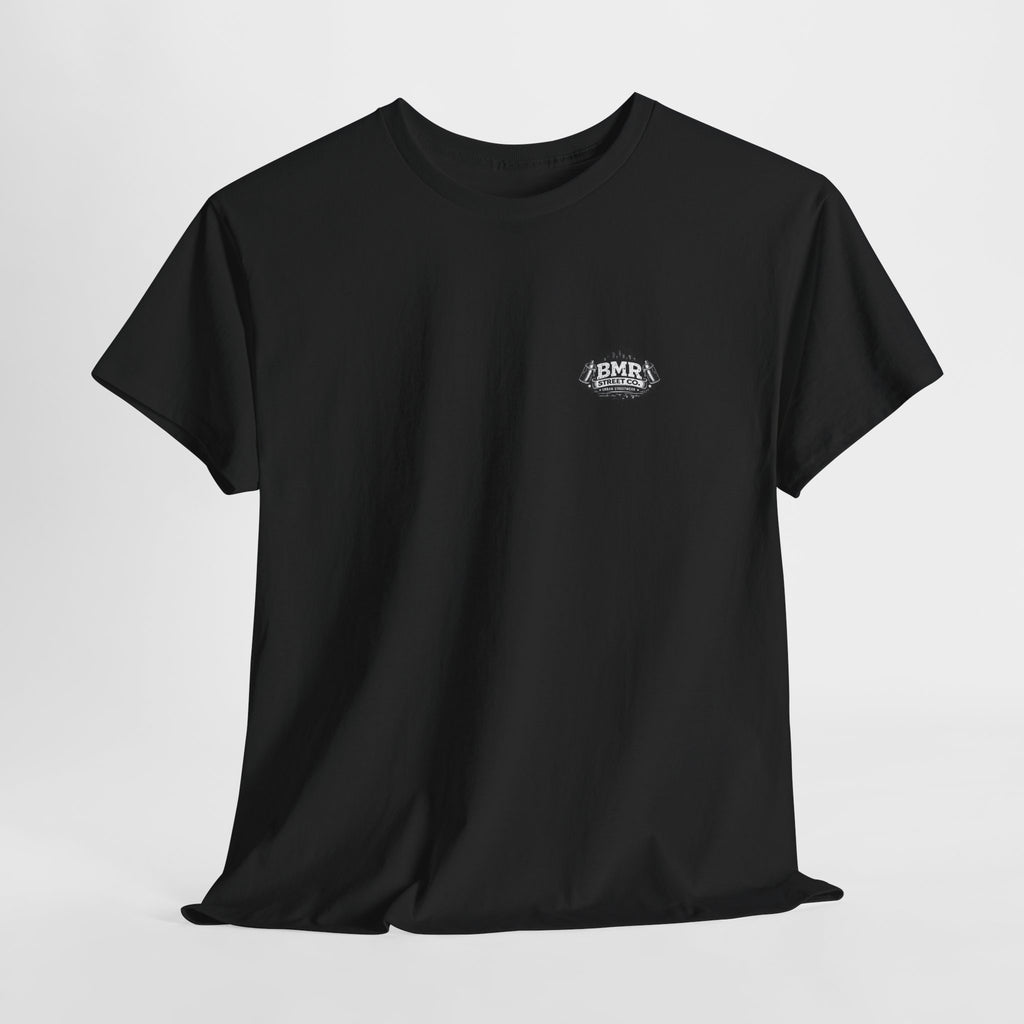 Vintage Skate Patch T-Shirt — Small Chest Logo Tee